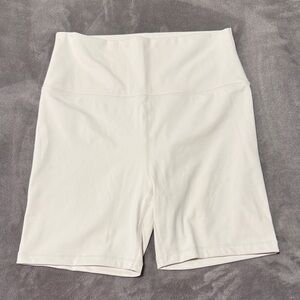 NWOT SET ACTIVE Bone White Luxform Biker Shorts